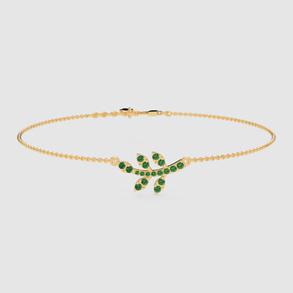 Emerald Dragonfly Pendant Necklace With Chain Bracelet - Five