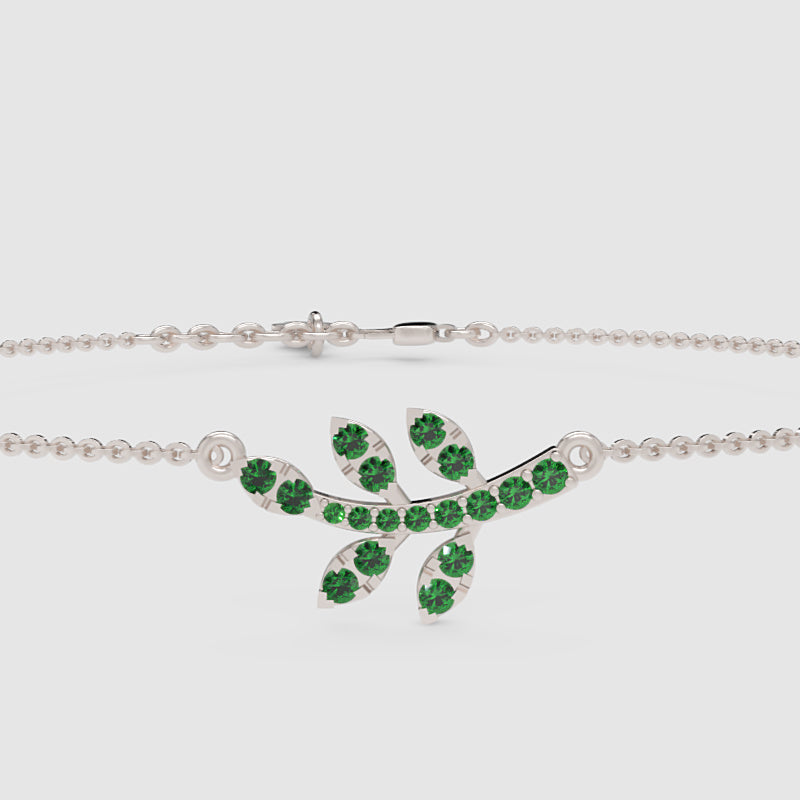 Emerald Dragonfly Pendant Necklace With Chain Bracelet - Six
