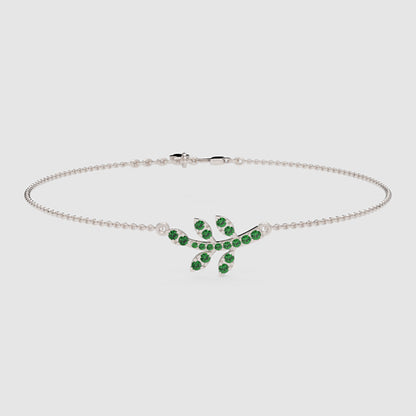 Emerald Dragonfly Pendant Necklace With Chain Bracelet - Seven