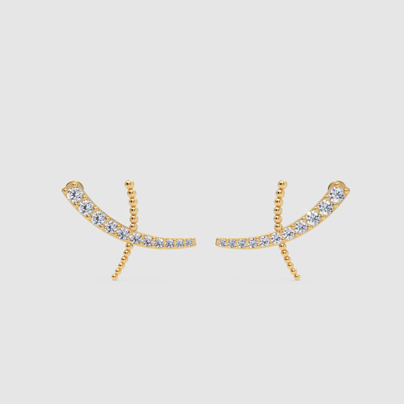 Crystal Dragonfly Ear Crawler Climber Earrings - Three
