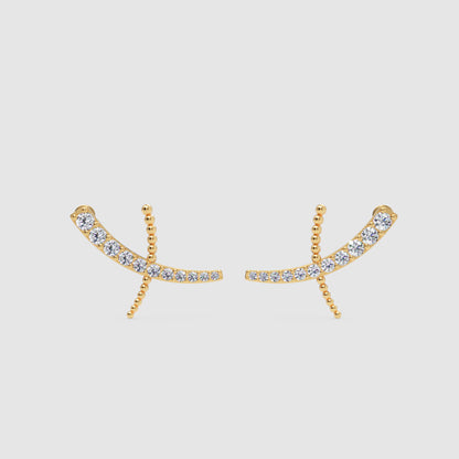 Crystal Dragonfly Ear Crawler Climber Earrings - Three