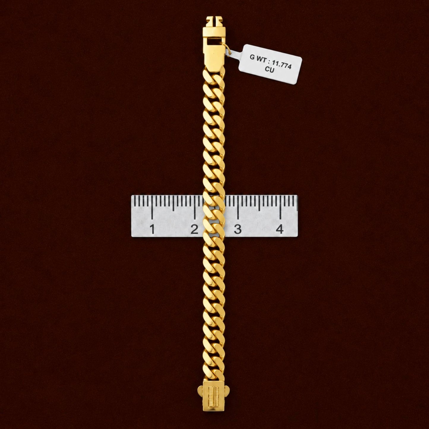 Cuban Link Chain Bracelet With Box Clasp For Men 5.5 Mm Wide - Four