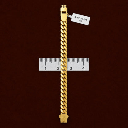 Cuban Link Chain Bracelet With Box Clasp For Men 5.5 Mm Wide - Four