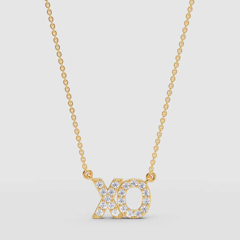 Xo Hugs And Kisses Pav Crystal Pendant Necklace - Three