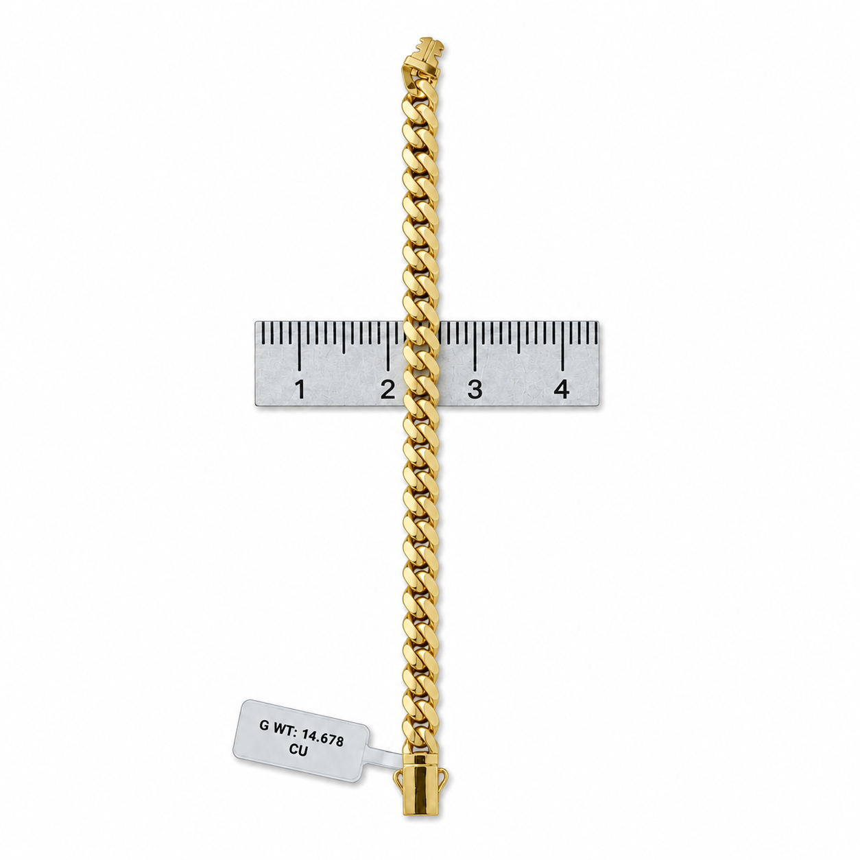 Cuban Link Chain Bracelet With Box Clasp Curb Link Bracelet - One