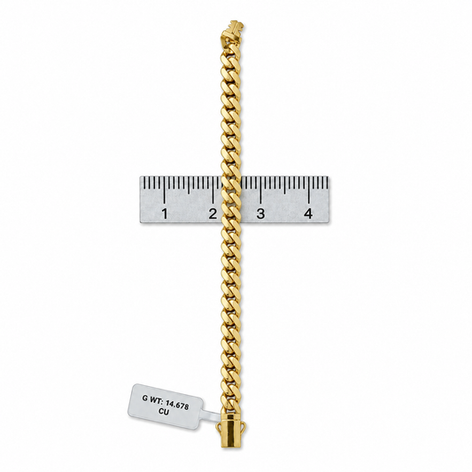 Cuban Link Chain Bracelet With Box Clasp Curb Link Bracelet - One