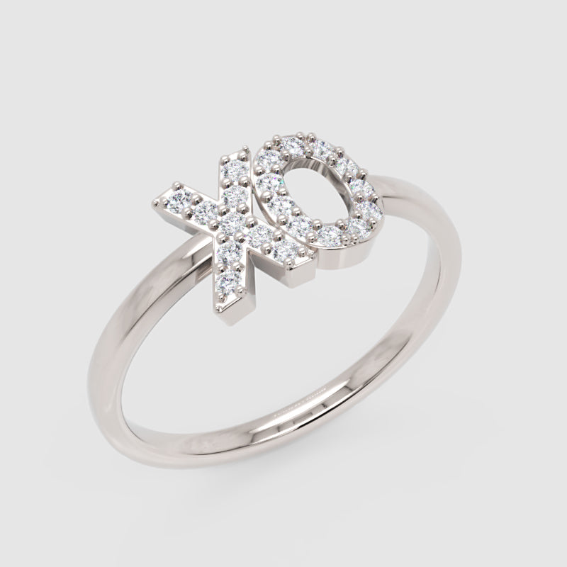 Diamond Xo Hugs And Kisses Ring - Three