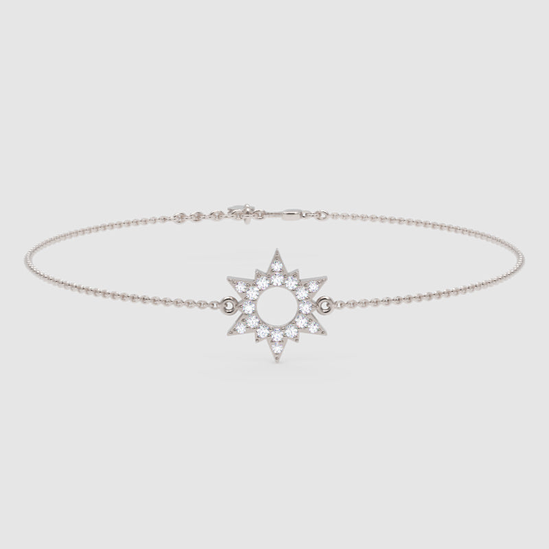 Starburst Halo Bracelet With Pav Crystals - Three