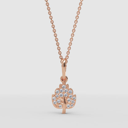 Tree Of Life Pendant Necklace With Cubic Zirconia Stones - Four