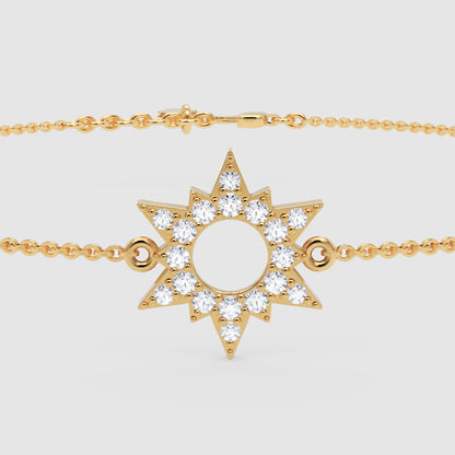 Starburst Halo Bracelet With Pav Crystals - Four