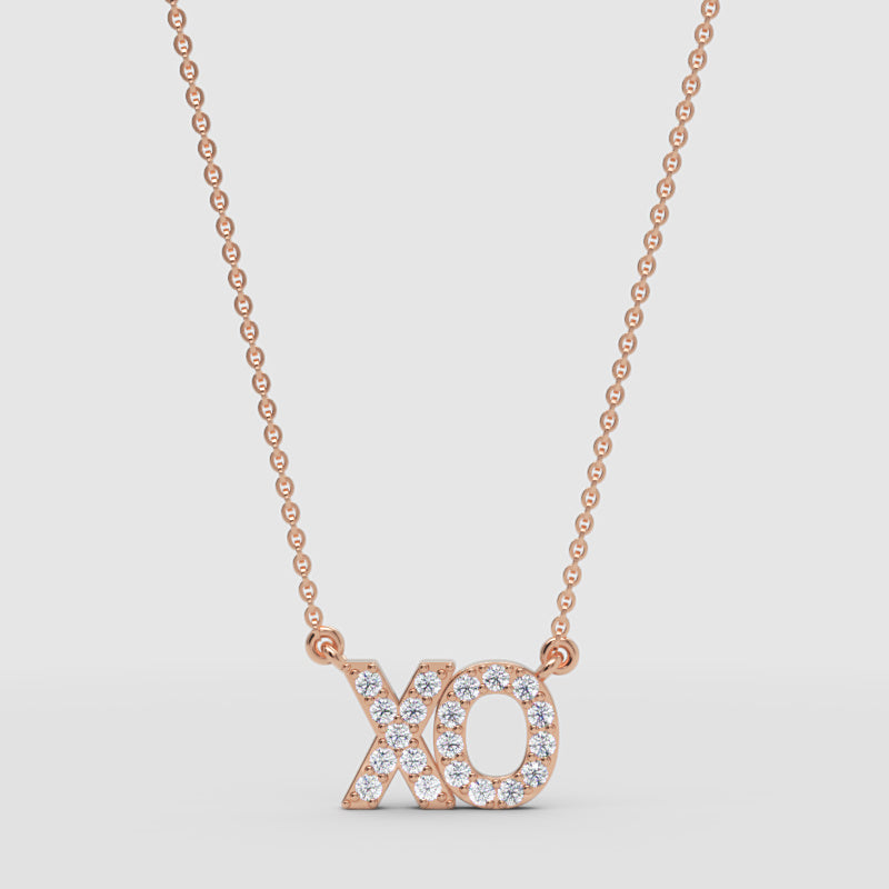Xo Hugs And Kisses Pav Crystal Pendant Necklace - Four