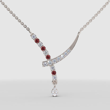 White Gold Diamonds With Coloured Gemstone Accents. - Three