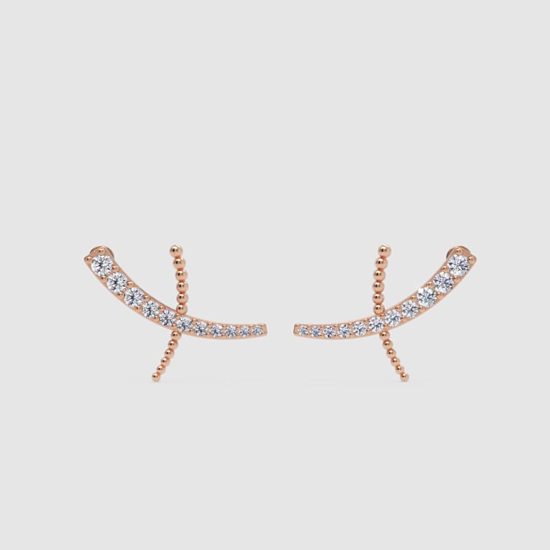 Crystal Dragonfly Ear Crawler Climber Earrings - Four