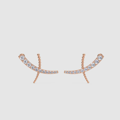 Crystal Dragonfly Ear Crawler Climber Earrings - Four