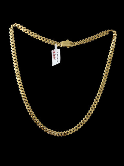 22 Inch Cuban Link Chain Necklace With Box Clasp - Five