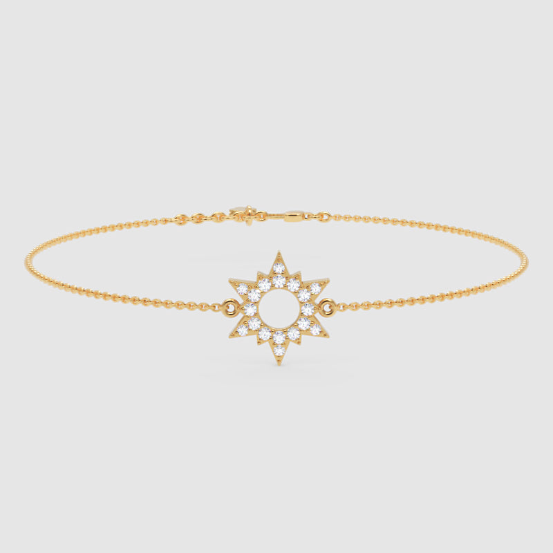 Starburst Halo Bracelet With Pav Crystals - Five