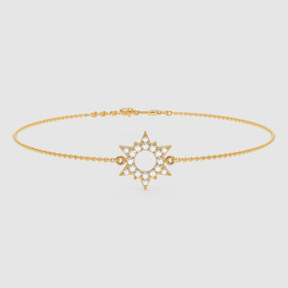 Starburst Halo Bracelet With Pav Crystals - Five