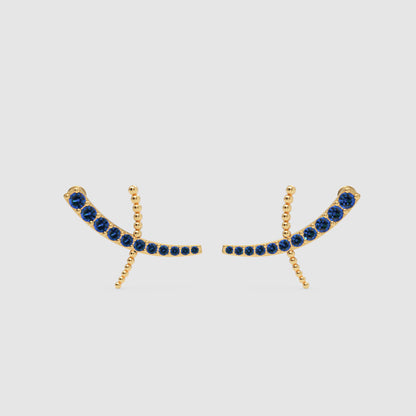 Blue Crystal Dragonfly Stud Earrings - Three