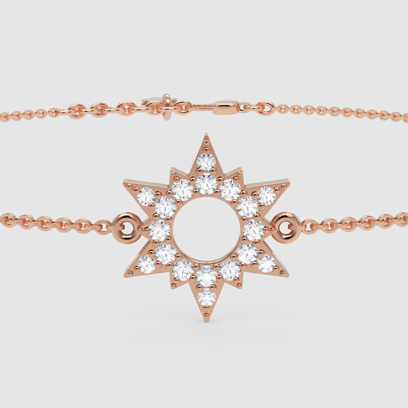 Starburst Halo Bracelet With Pav Crystals - Six