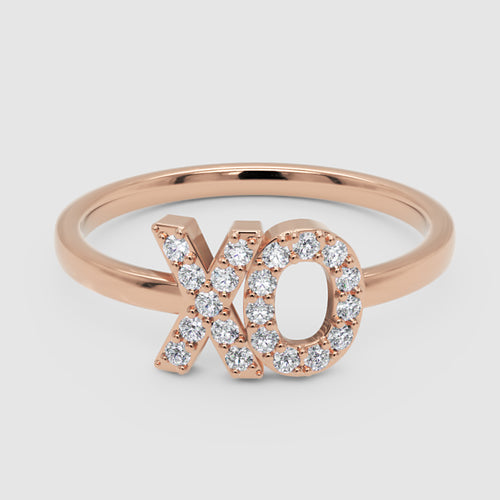 Diamond XO Hugs and Kisses Ring