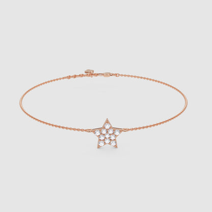 Pav Diamond Star Pendant Necklace - Seven