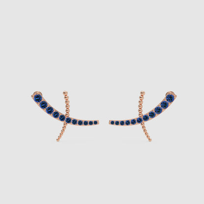 Blue Crystal Dragonfly Stud Earrings - Four