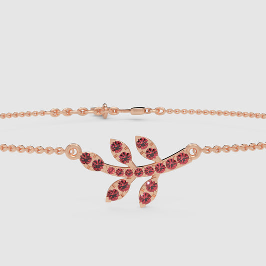 Dragonfly Pendant Necklace With Red Crystal Accents - One