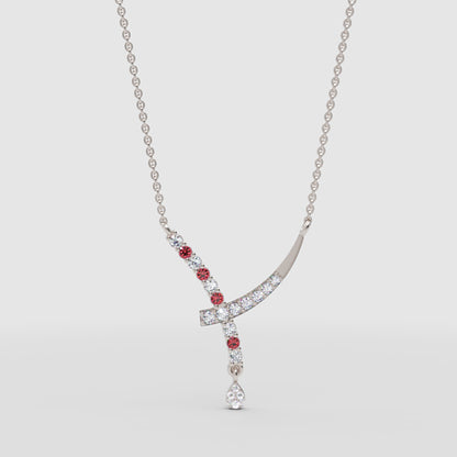 White Gold Diamonds With Coloured Gemstone Accents. - One