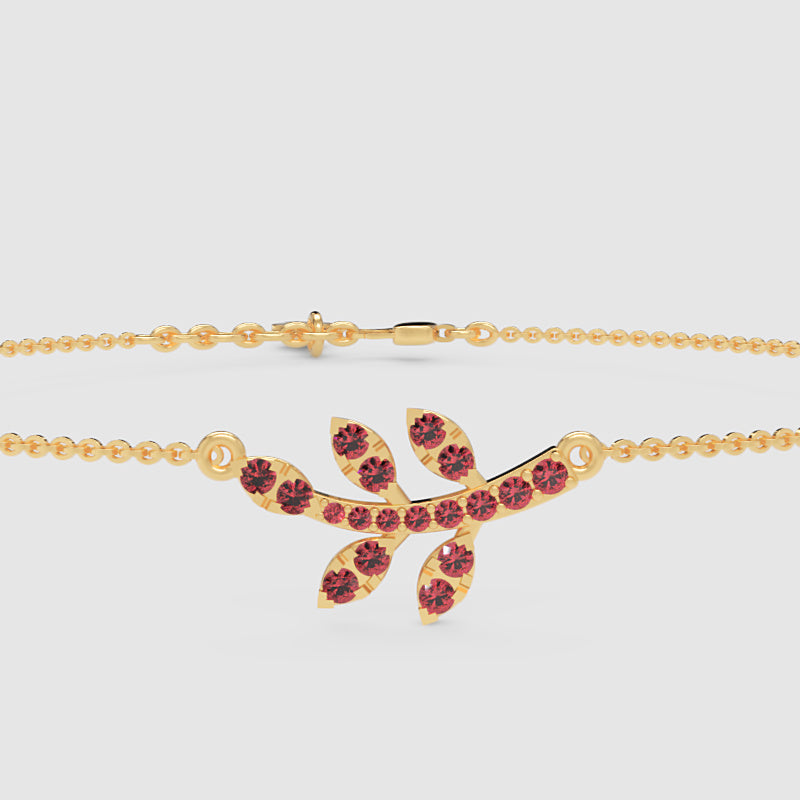 Dragonfly Pendant Necklace With Red Crystal Accents - Four