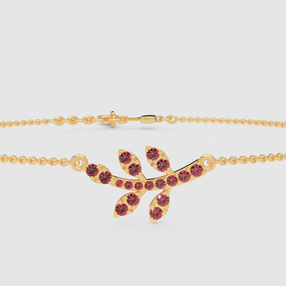 Dragonfly Pendant Necklace With Red Crystal Accents - Four