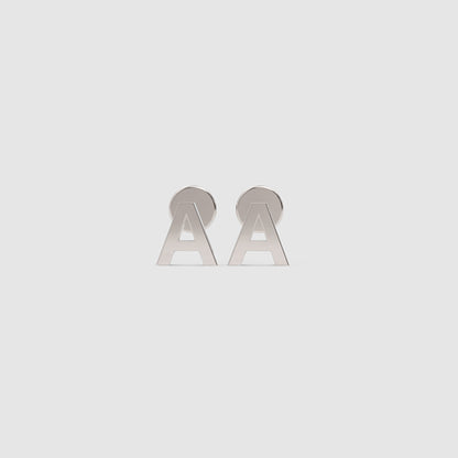 Gold Letter Alphabet Charm Studs Single Initial A To Z - Ten