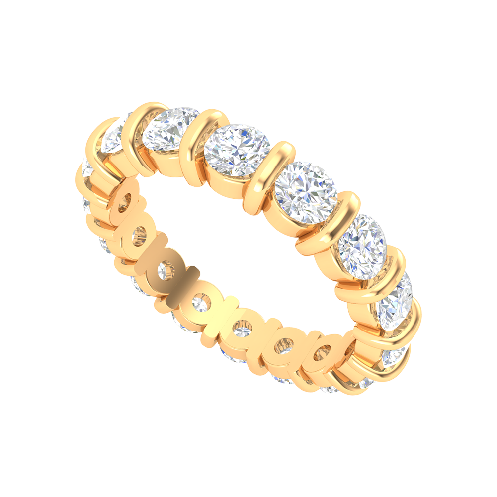 Abella Eternity Ring In 925 Sterling Silver - Ten