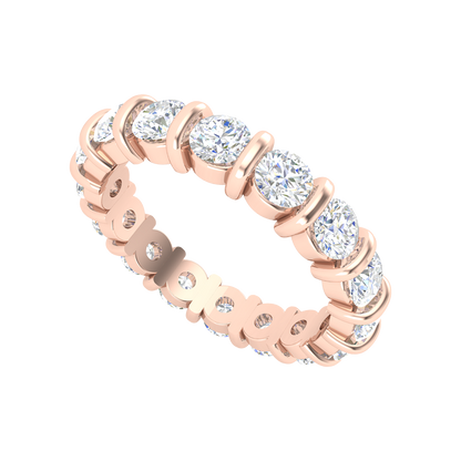 Abella Eternity Ring In 925 Sterling Silver - Two