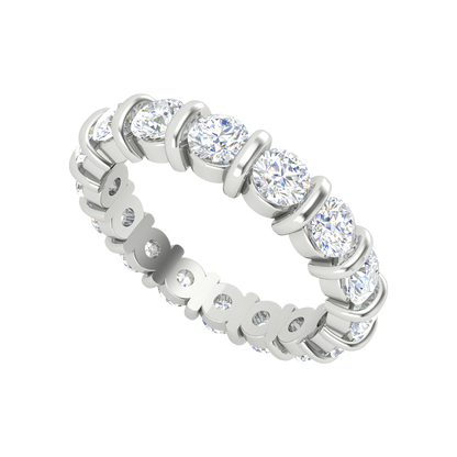 Abella Eternity Ring In 925 Sterling Silver - Six