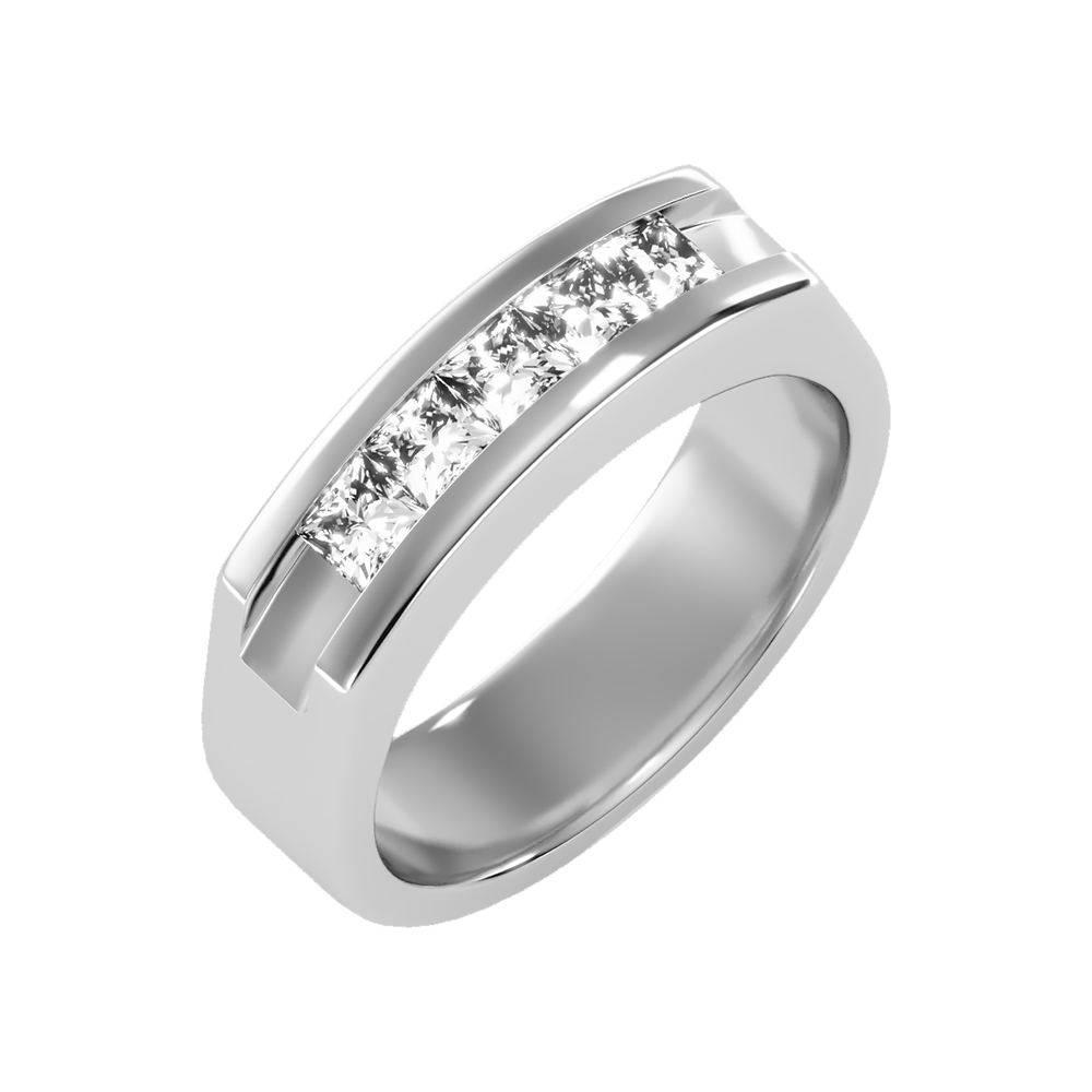 Ablaze Men's Band In 925 Sterling Silver - One