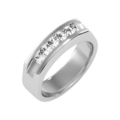 Ablaze Men's Band In 925 Sterling Silver - One
