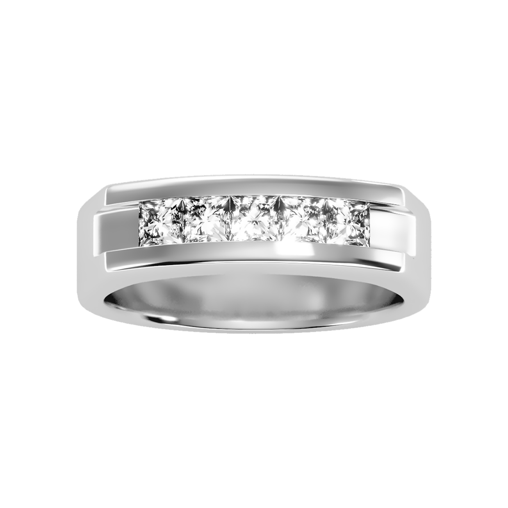 Ablaze Men's Band In 925 Sterling Silver - Three
