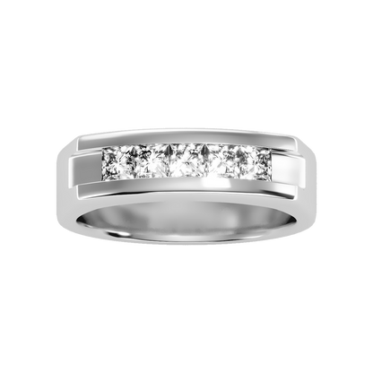 Ablaze Men's Band In 925 Sterling Silver - Three
