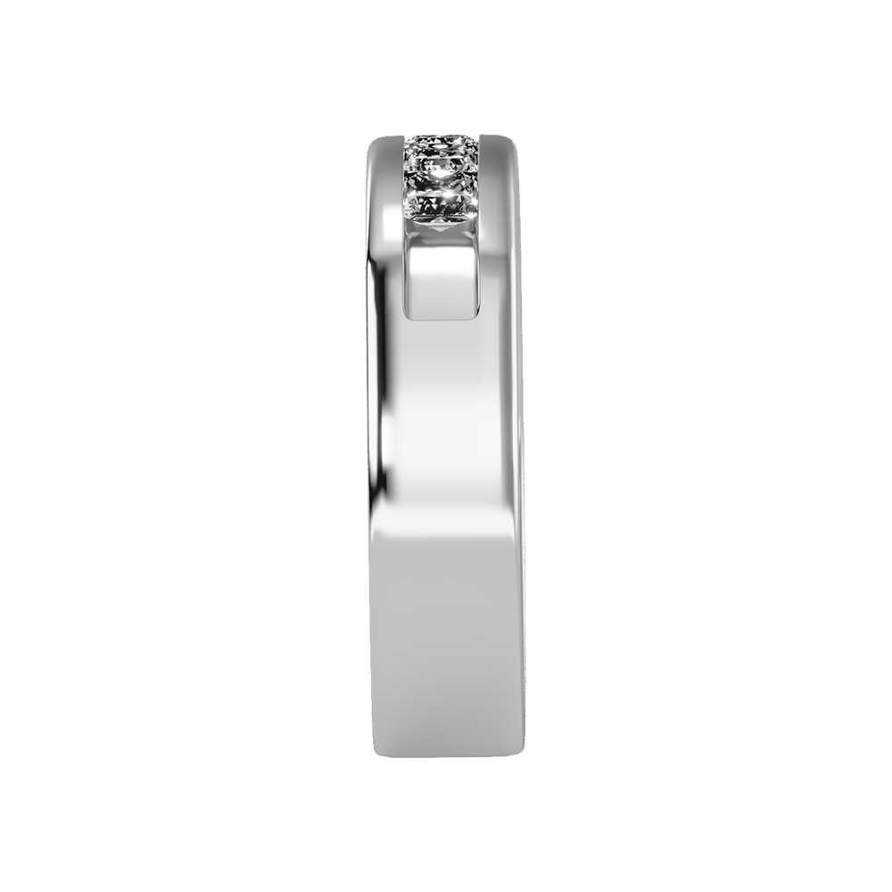 Ablaze Men's Band In 925 Sterling Silver - Four