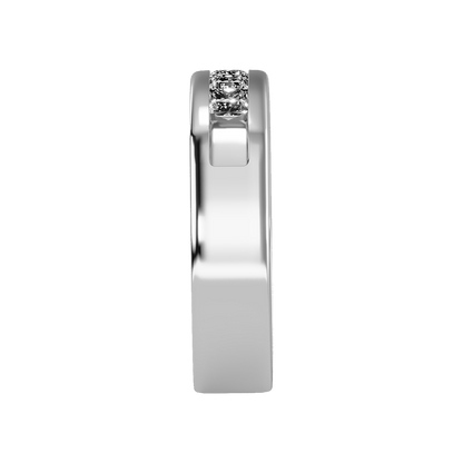 Ablaze Men's Band In 925 Sterling Silver - Four