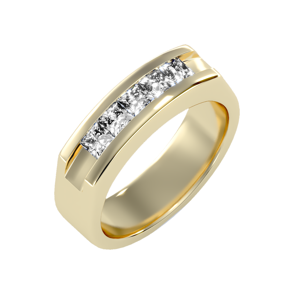 Ablaze Men's Band In 925 Sterling Silver - Nine