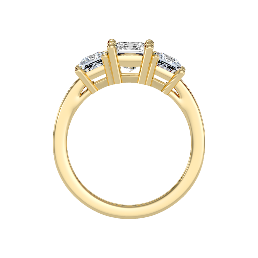 Ablaze Tri Stone Ring In 925 Sterling Silver - Twelve