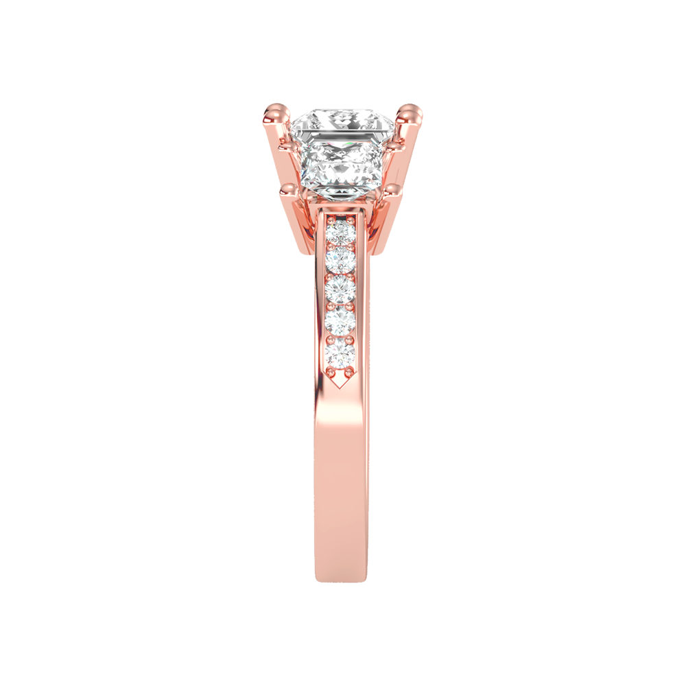 Ablaze Tri Stone Ring - Three