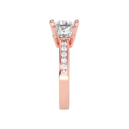 Ablaze Tri Stone Ring In 925 Sterling Silver - Three