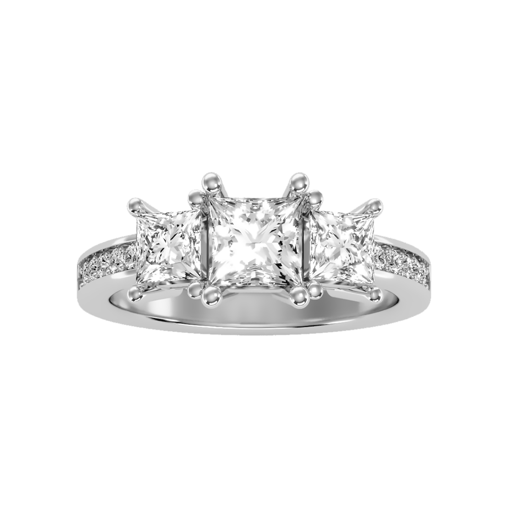 Ablaze Tri Stone Ring - Six