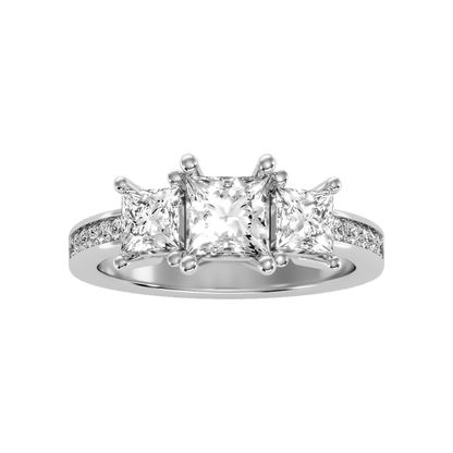 Ablaze Tri Stone Ring - Six