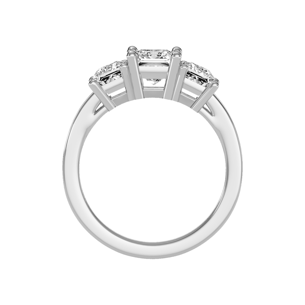Ablaze Tri Stone Ring In 925 Sterling Silver - Eight