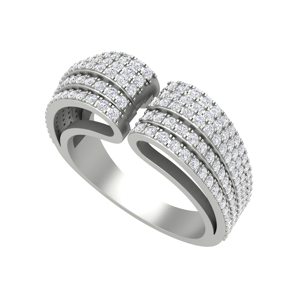 Added Dazzle Cluster Ring In 925 Sterling Silver - Five