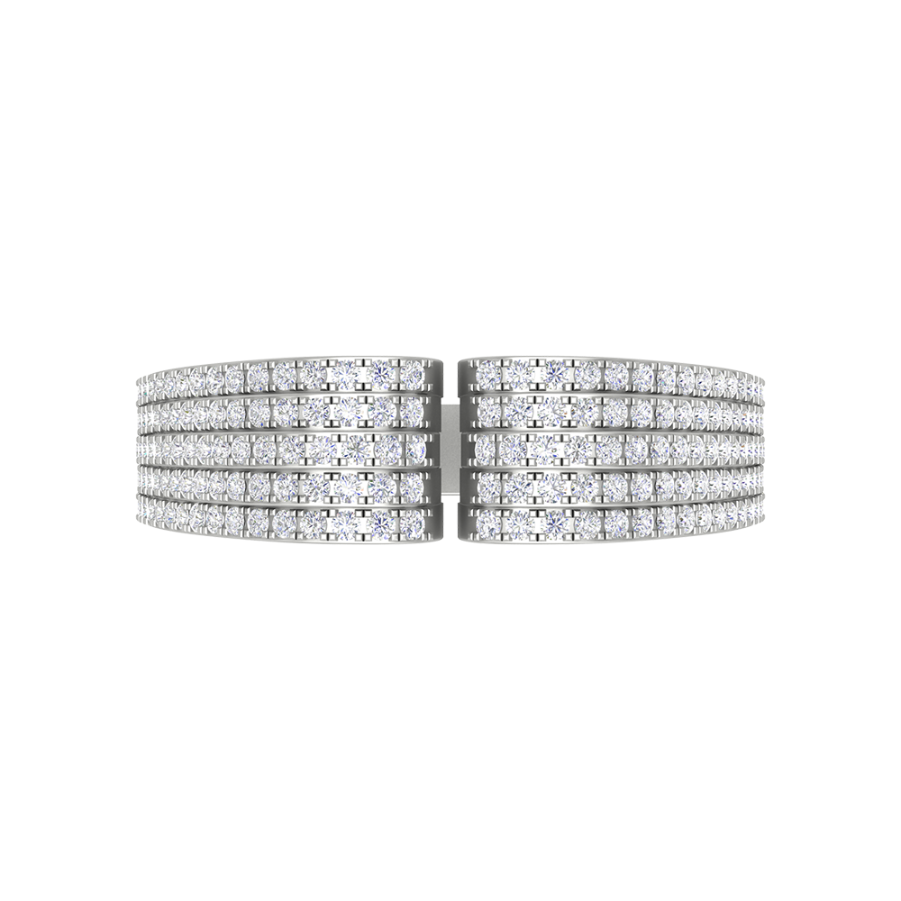 Added Dazzle Cluster Ring In 925 Sterling Silver - Six