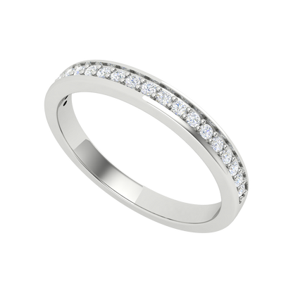 Adele Eternity Diamond Ring In 925 Sterling Silver - One
